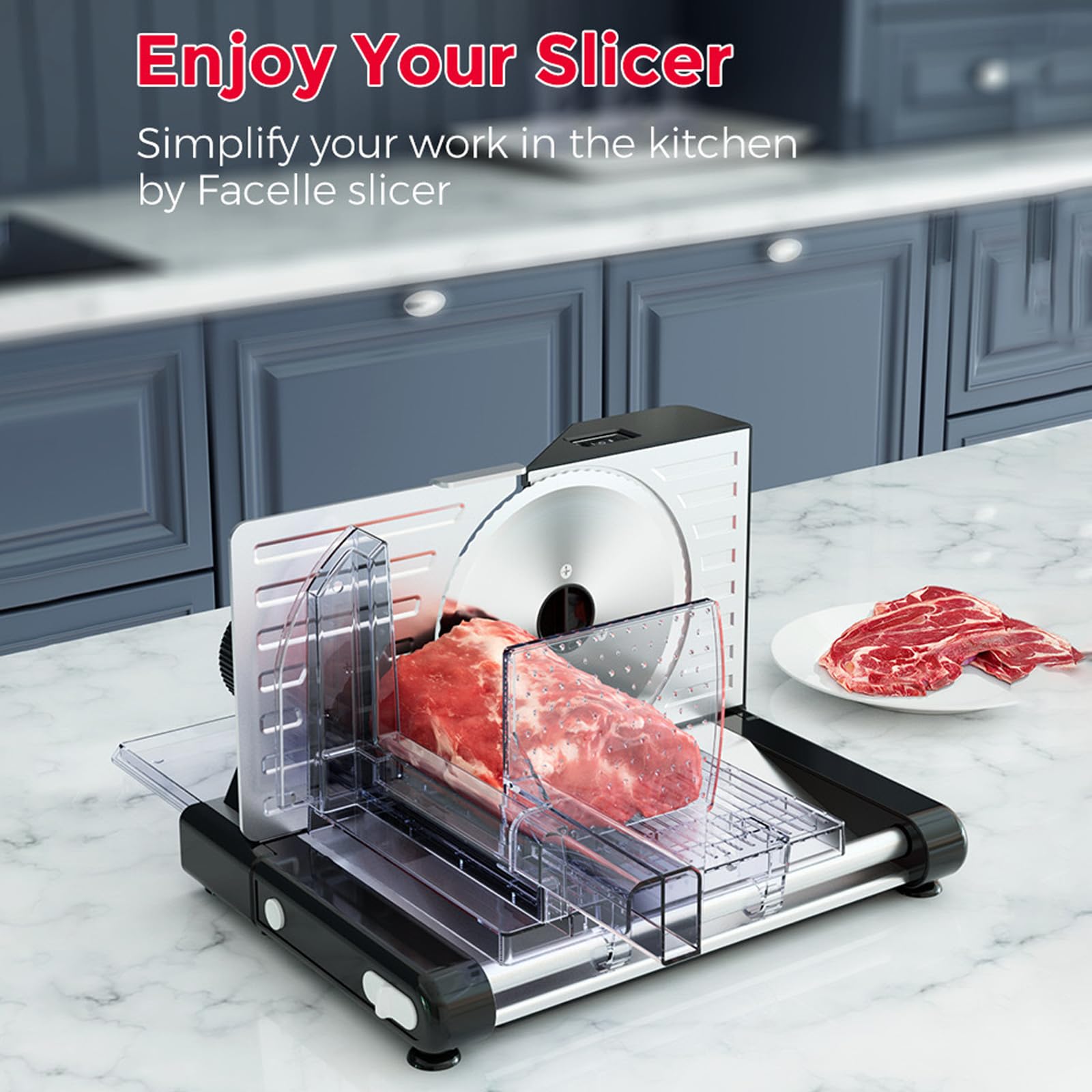 Electric Folding Slicer, 160W Elektryczna Krajalnica Do Żywności I Mięsa Z Regulacją 1-18mm, Stal Nierdzewna, Składana Krajalnica Elektryczna Do Sera Pieczywa Wędlin Warzyw