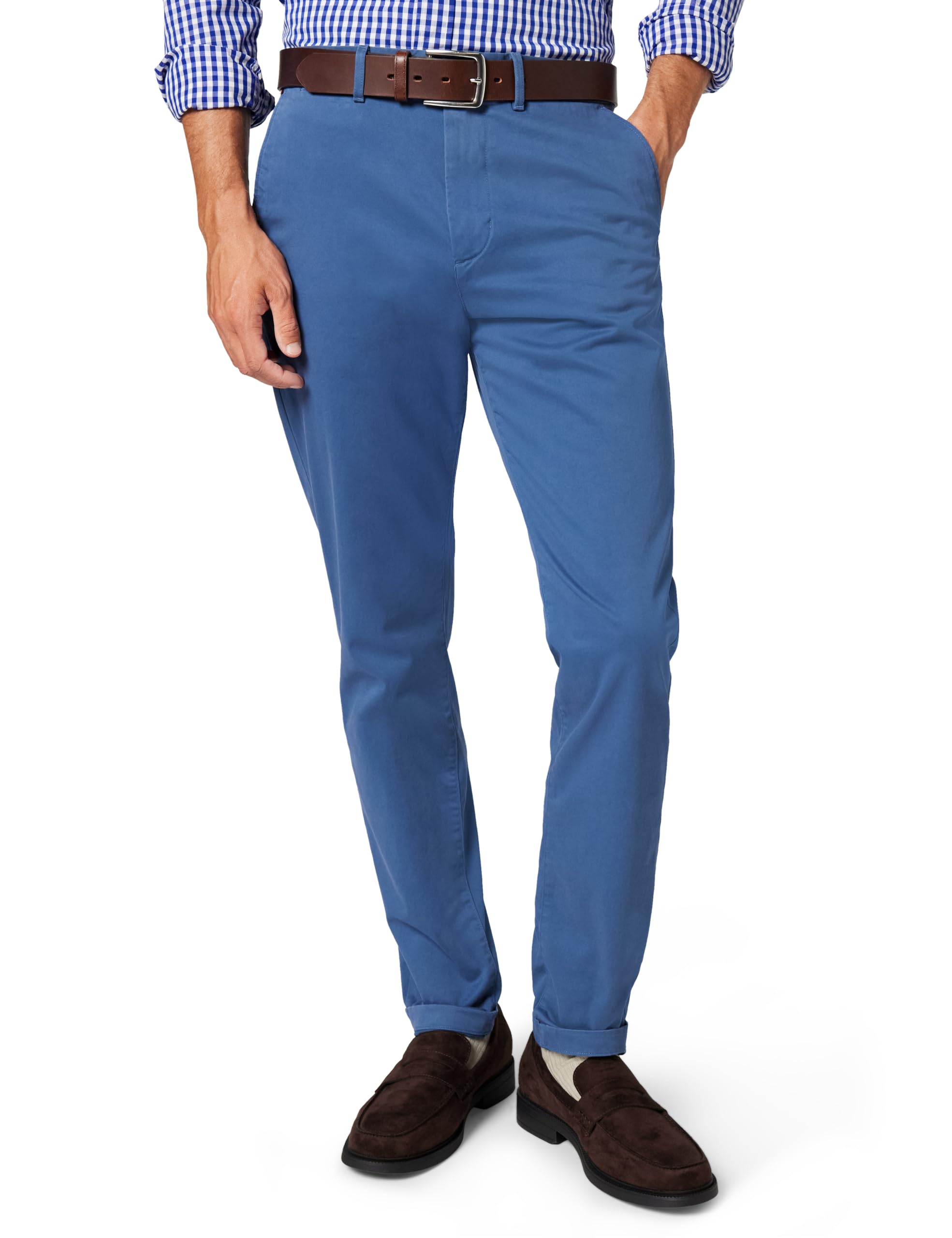 Tommy Hilfiger Herren Chino Hose Harlem Tapered Fit, Blau (Aegean Sea), 29W/34L