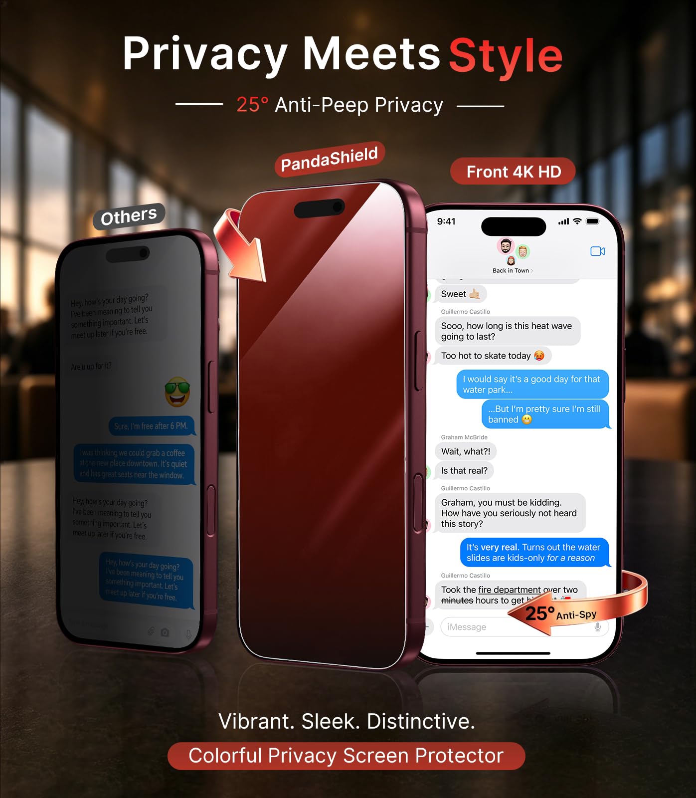 PandaShield Confezione da 4 pellicole protettive colorate per iPhone 18 Pro