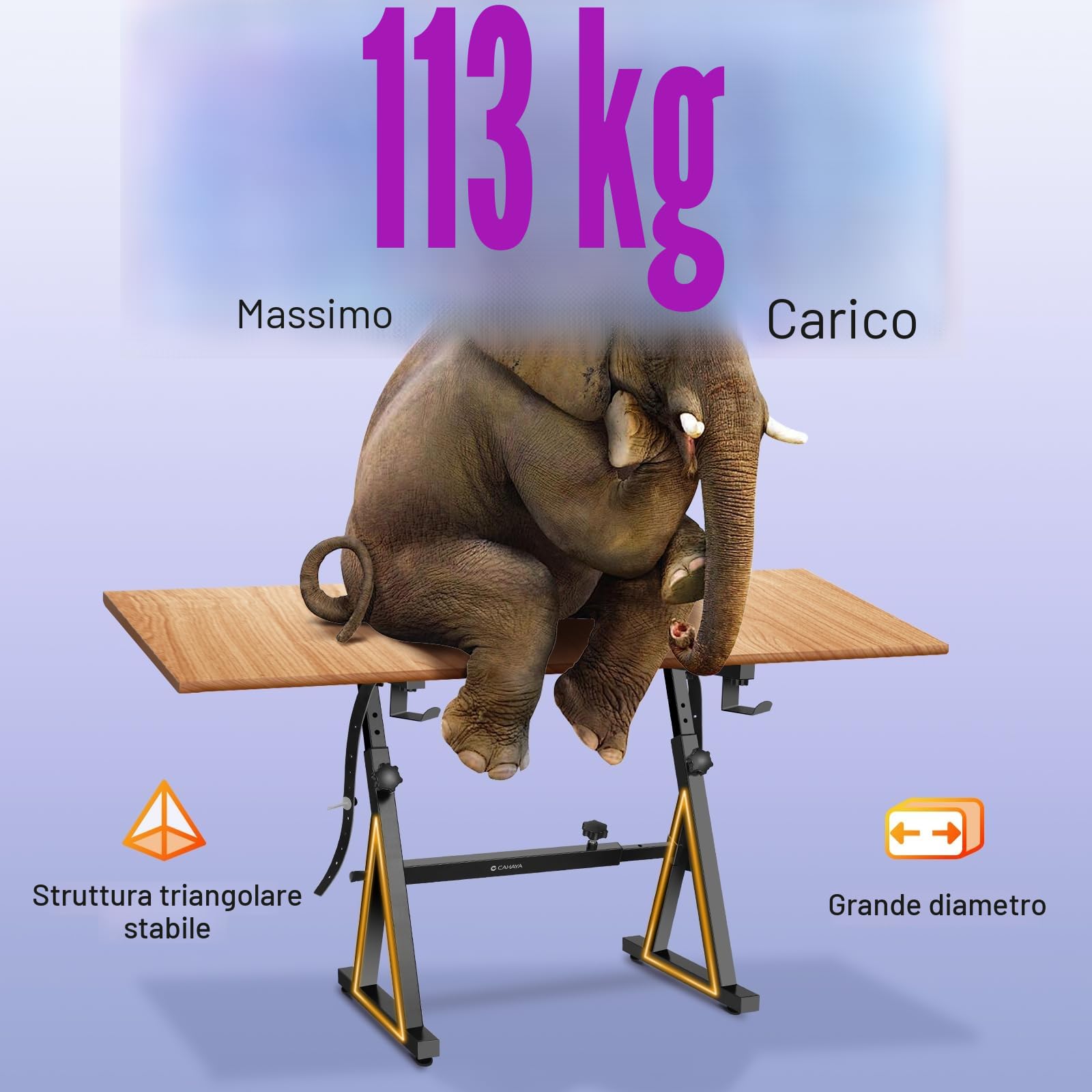 CAHAYA Z-Frame CY00366-1 - Supporto per tastiera, resistente, regolabile in larghezza e altezza, adatto per pianoforte digitale a 66, 76, 88 tasti, con 2 ganci per cuffie