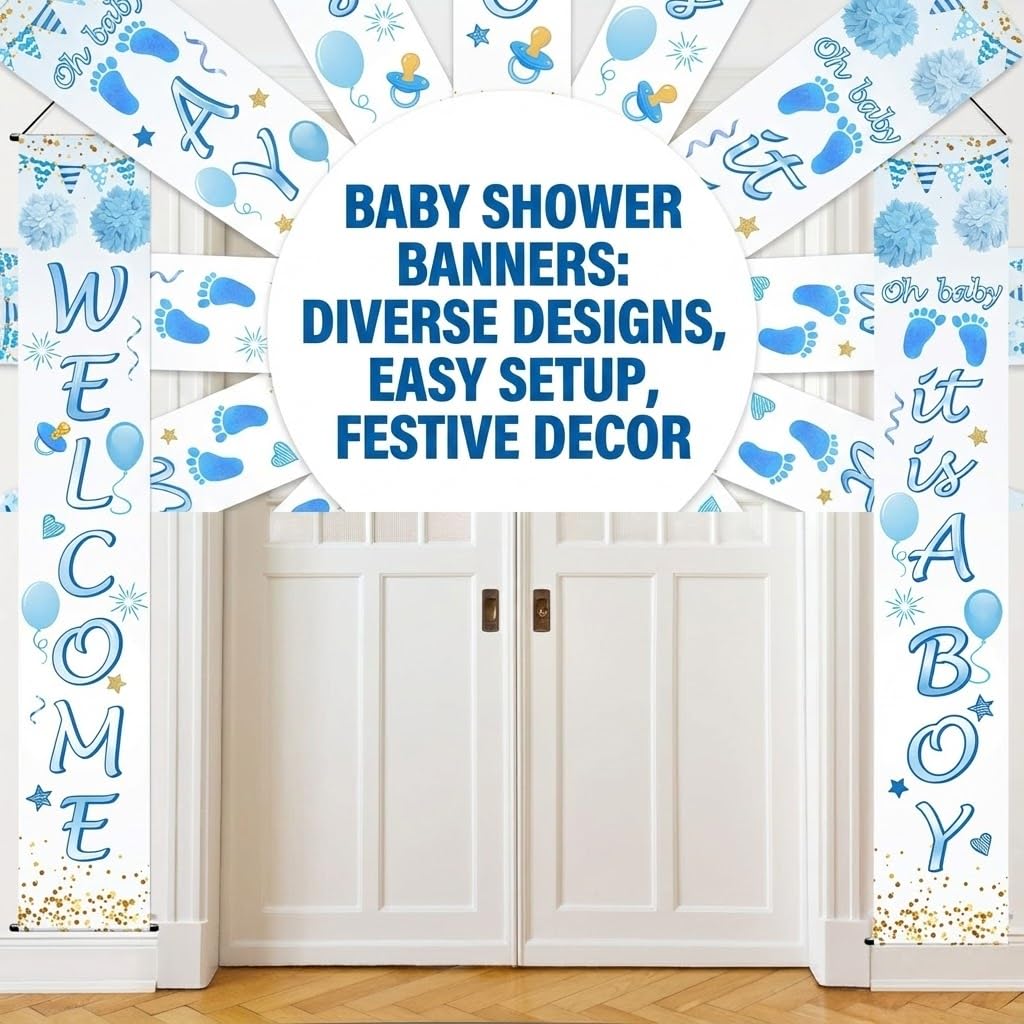 It’s a Boy Baby Shower Banner Set, Beige - Image 4