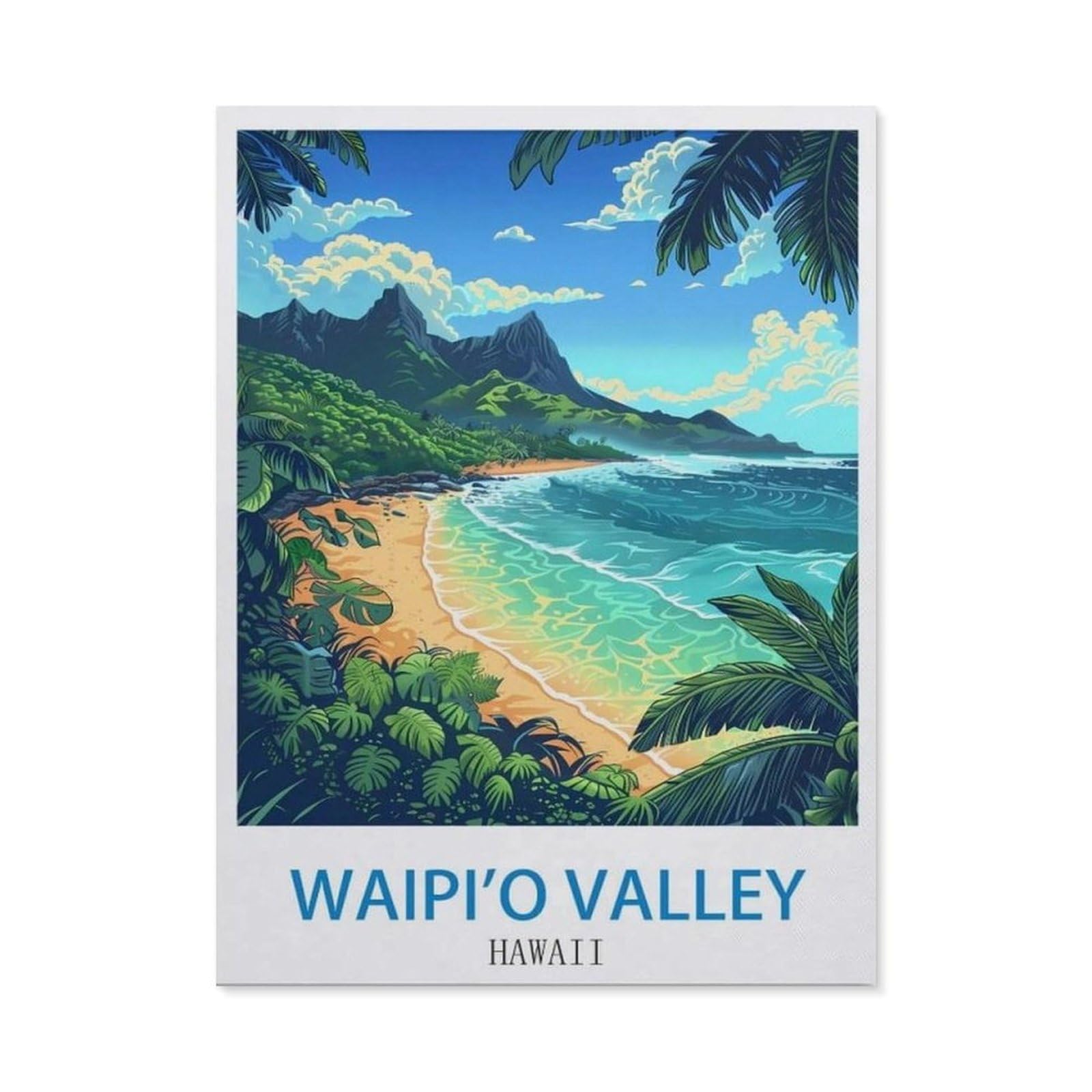 BEAYODKP 5D Diamond Painting Set ，Waipi'o Valley Hawaii（30 x 40 cm）