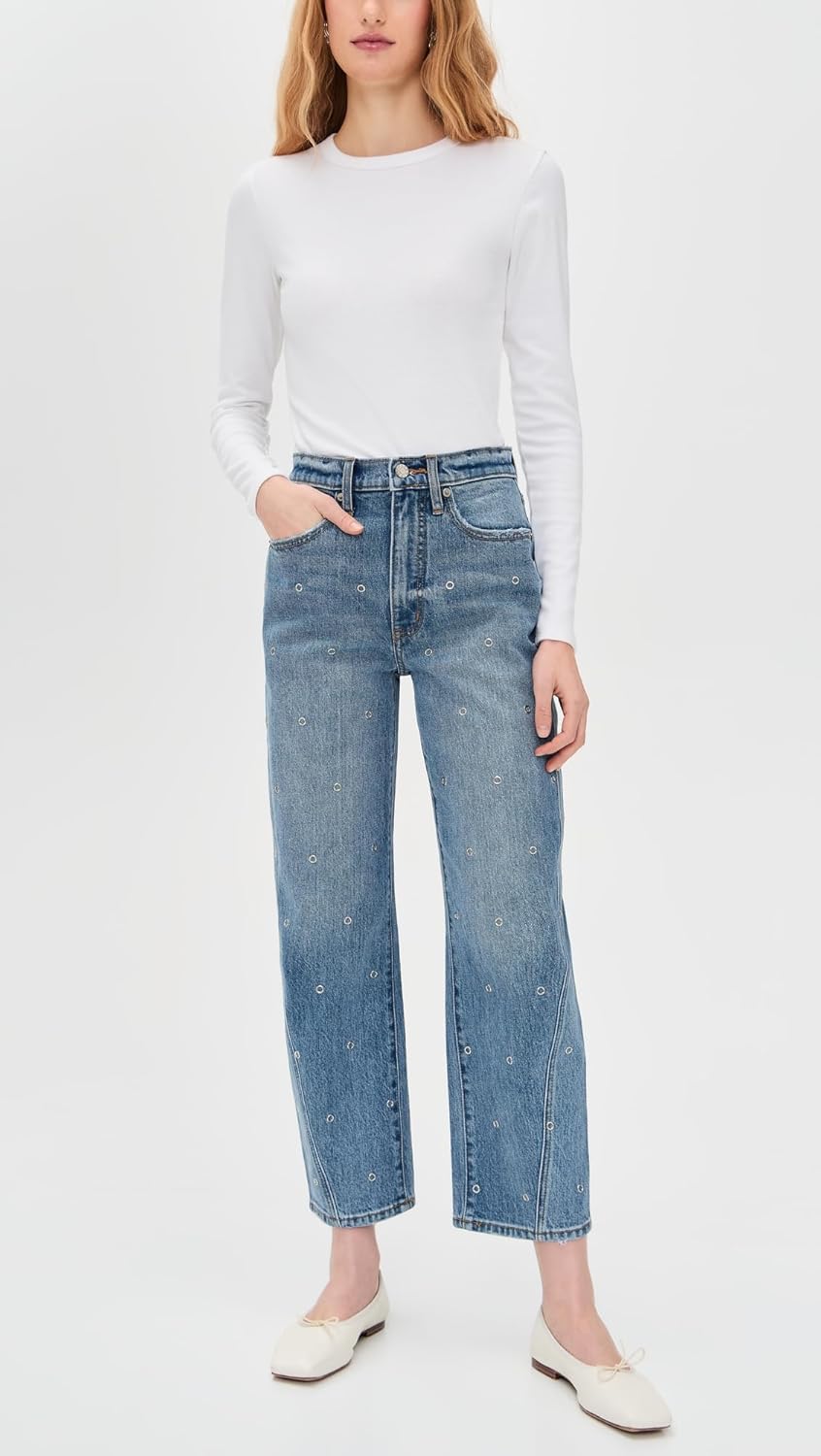 DAZE Women's Westward High Rise Barrel Leg Jeans - Image 5