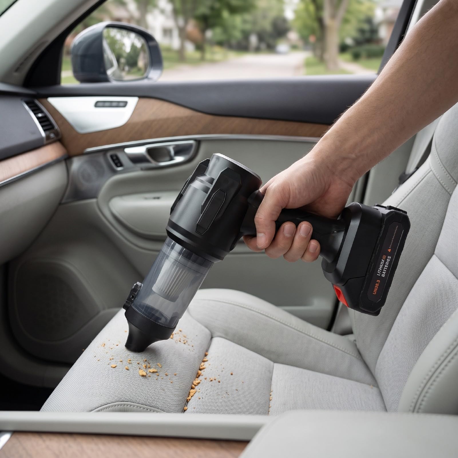 Brrnoo Auto Staubsauger 2 in 1 Akku 20KPa Saugkraft 120W Motor für