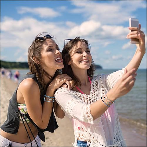 Miniatura 3 de Brazaletes impermeables de cuerda, para verano, con ola, brazalete para amistad, hecho a mano, para niña