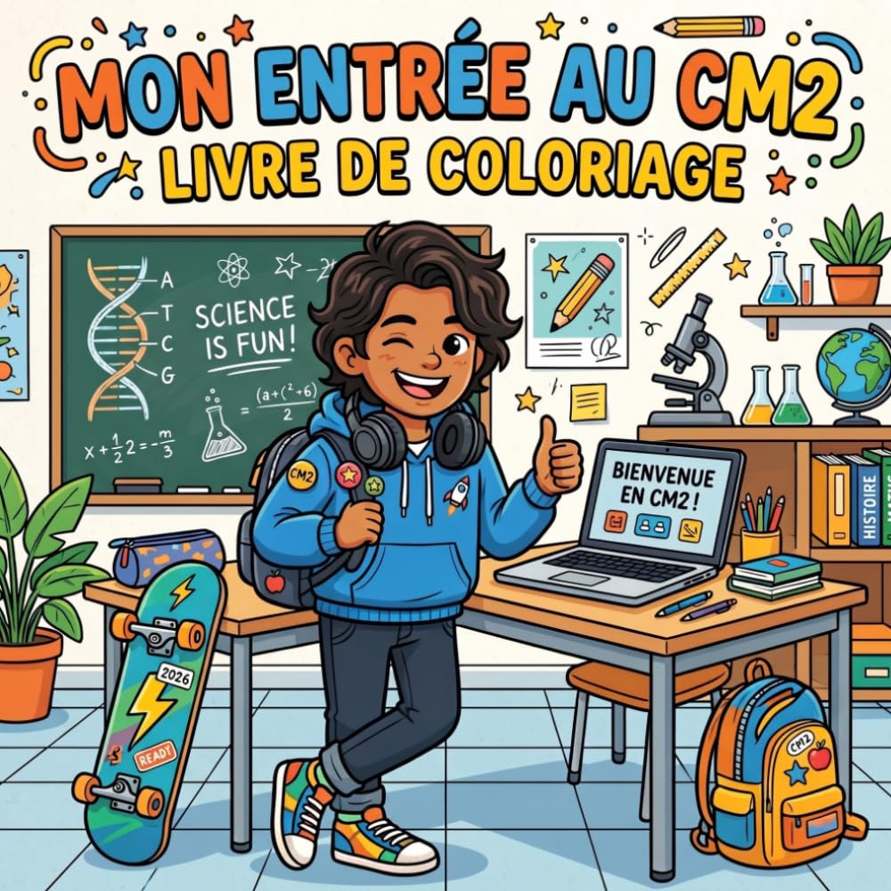 Mon Entrée au CM2 Livre de Coloriage: Activités Apaisantes pour Préparer le Collège (Mon Entrée à l'École)