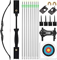LWANO 52" Takedown Recurve Bow and Arrow Set for Adults & Youth - Beginner Archery Kit, 20-40LB, Left/Right Handed