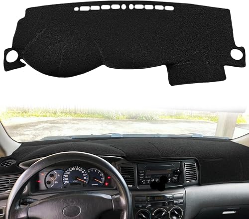 Protector para tablero de automóvil a medida para Toyota Corolla 2003 2004 2005 2006 2007 2008, protector de capucha de tablero (negro) Z01