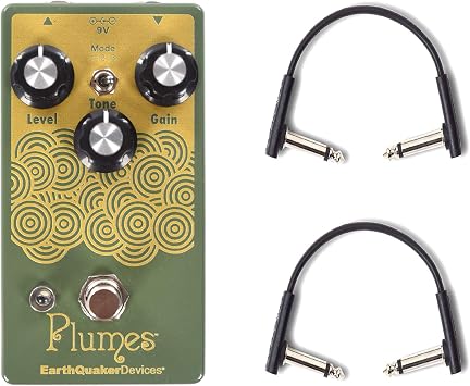 Earthquaker Devices Plumes Small Signal Shredder w/RockBoard Flat Patch Cables Bundle
