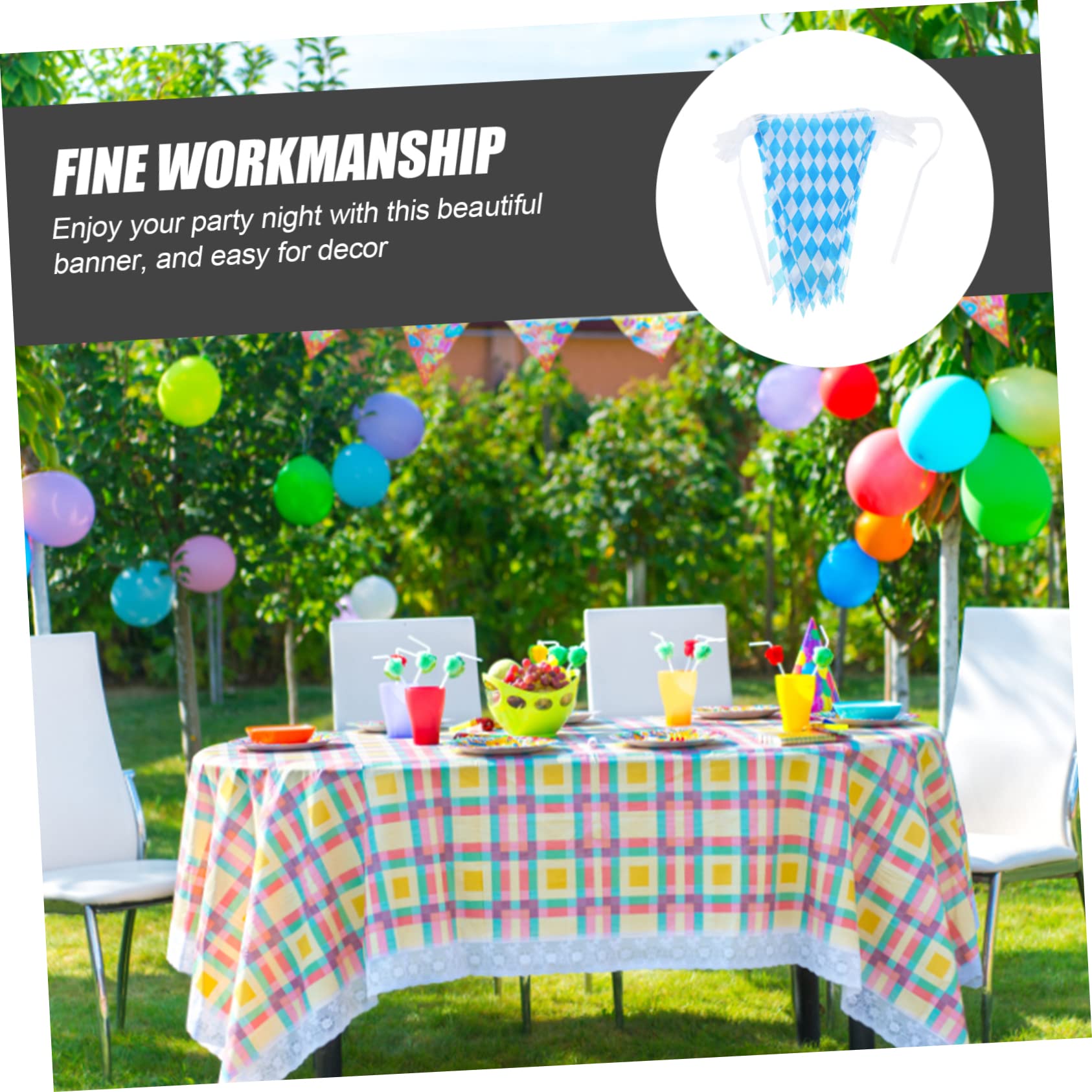 NUOBESTY 3sets Festone Decorativo Poliestere Bandierine Triangolari Per Oktoberfest Per e Decorazioni e