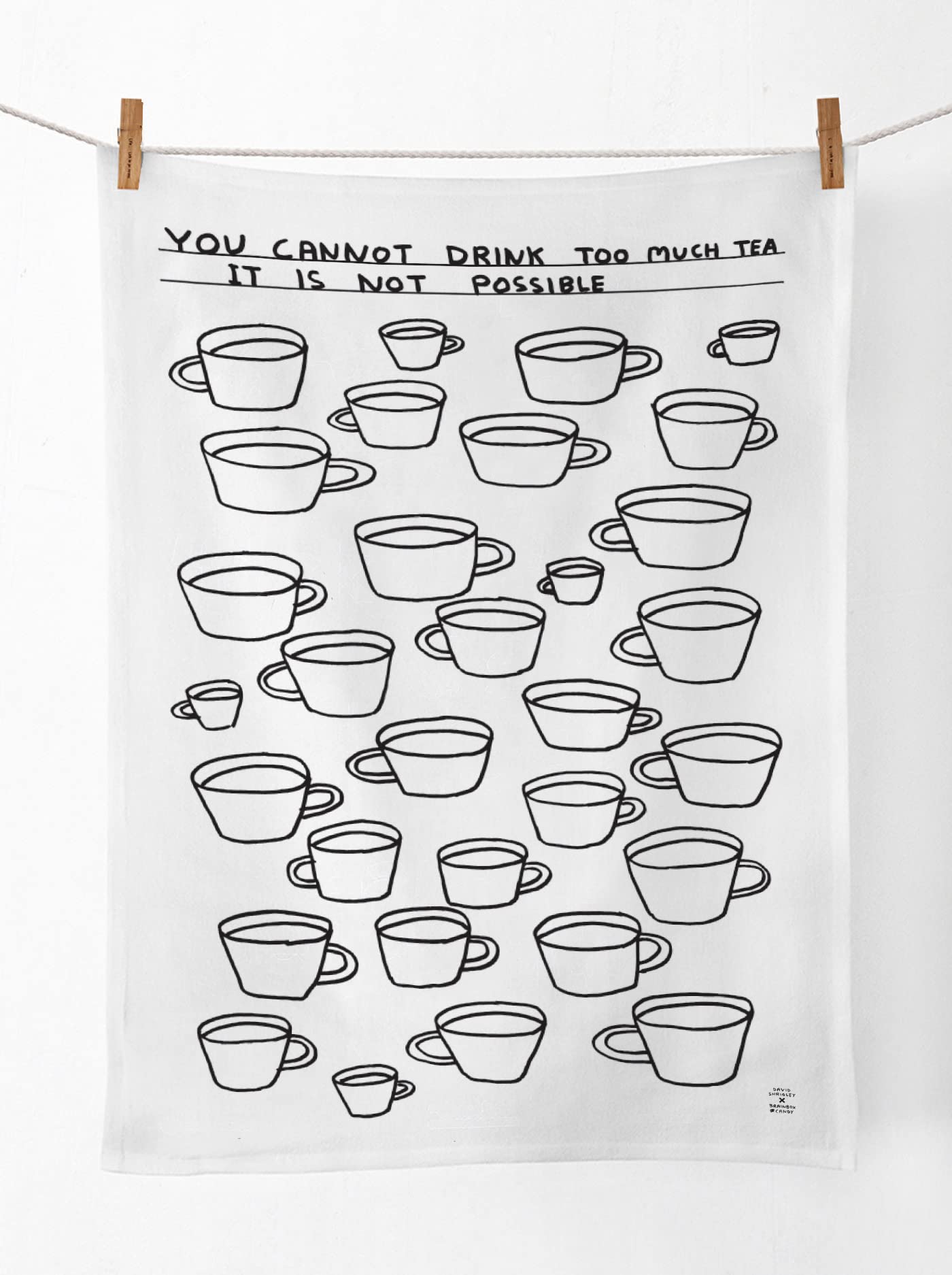 David Shrigley Tea Towel Funny Hilarious Comedy Humour Novelty Gift Present Joke