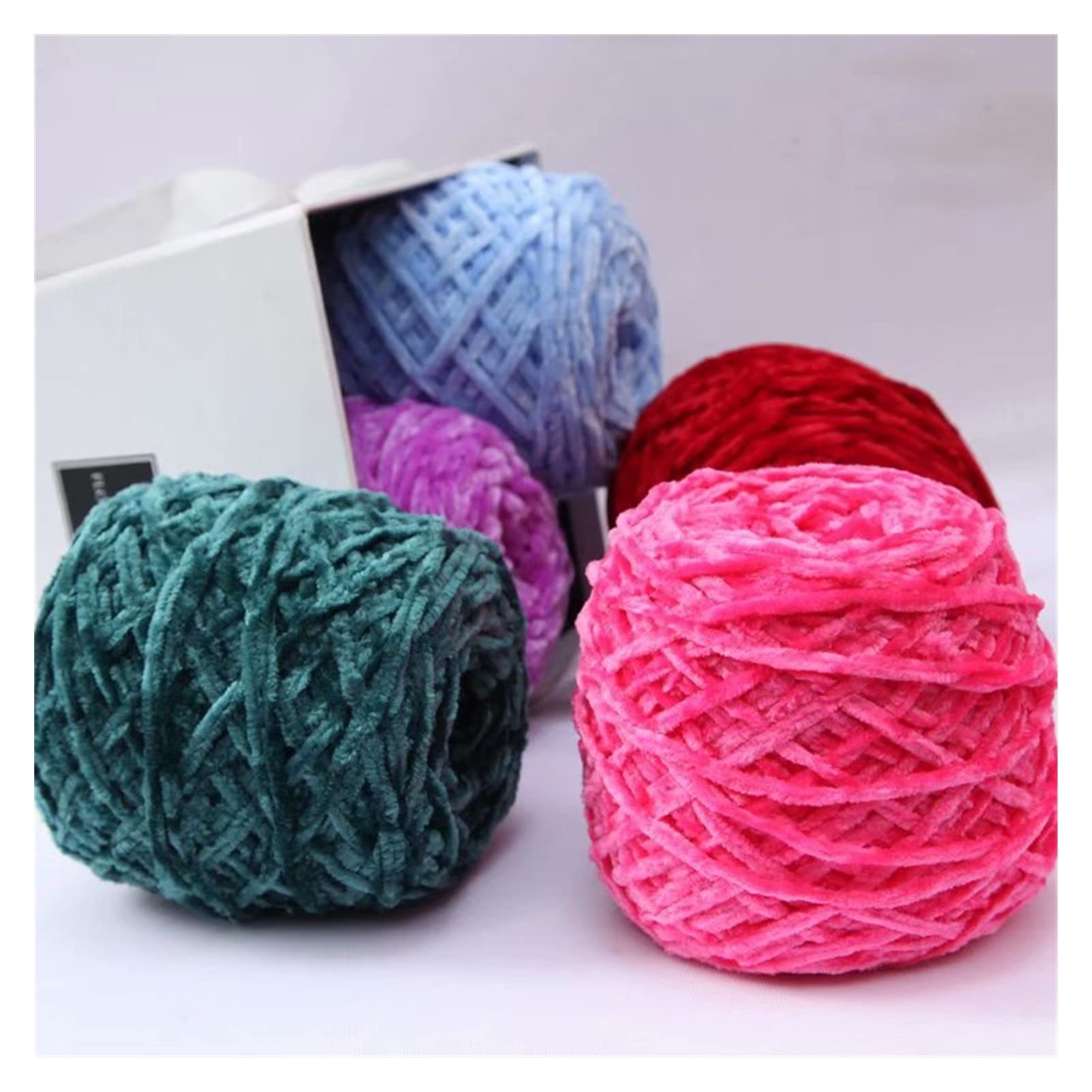 5 Pezzi 500g ciniglia Linee d'oro in Lana a Mano a Crochet a Crochet Fai da Te Sciarpa con Coperta for Sacchi Tessuti Lana Filati (Color : 8)