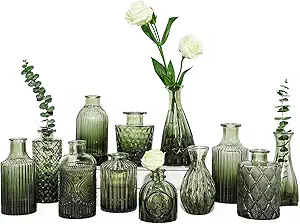 Clear Glass Vase Set paired with autumn stems – top decor pick in affordable fall decor ideas 2025