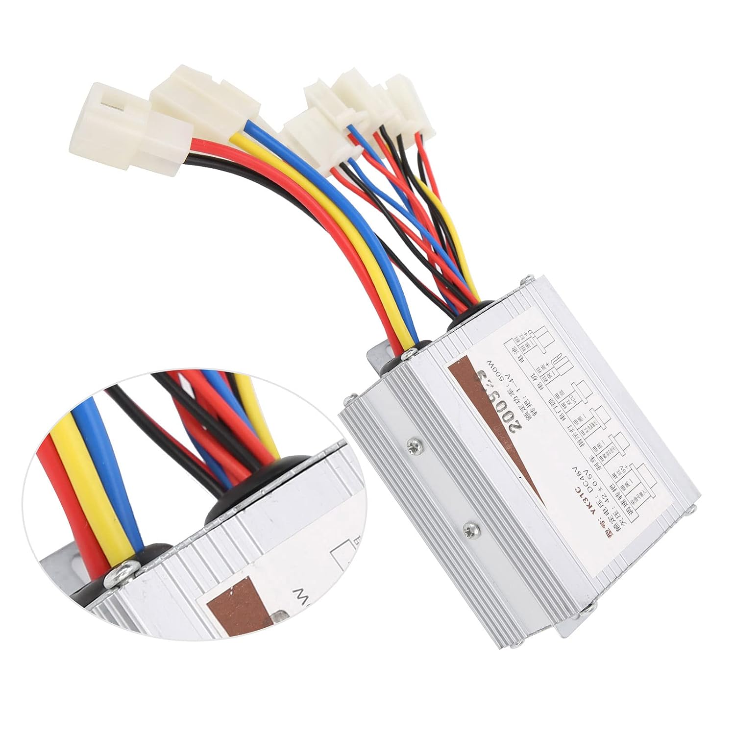 48V 500W Brushed Speed Controller, Universal Motor with Throttle Grip, Electric Vehicle Speed Regulator for E-Tricycles, Scooters, and Mobility Aids
