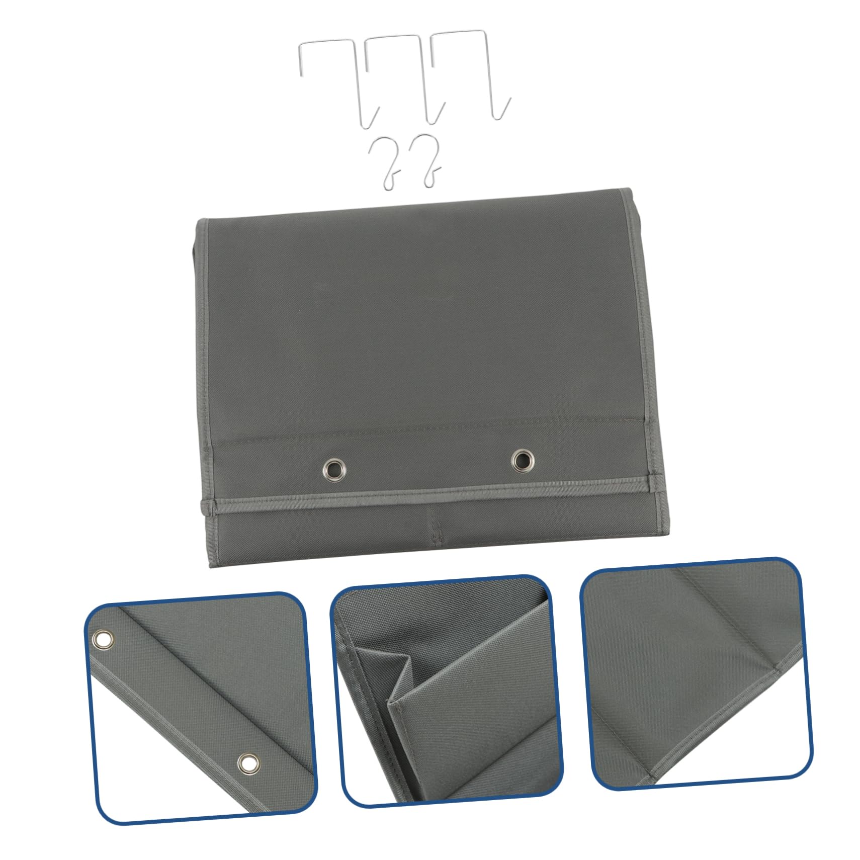 Organizer da Appendere alla Porta a 5 Tasche, 600d Oxford | Dietro L’anta, Grigio, Soluzione Multi-scomparto per Ordine e Spazio Extra in Camera o Dormitorio