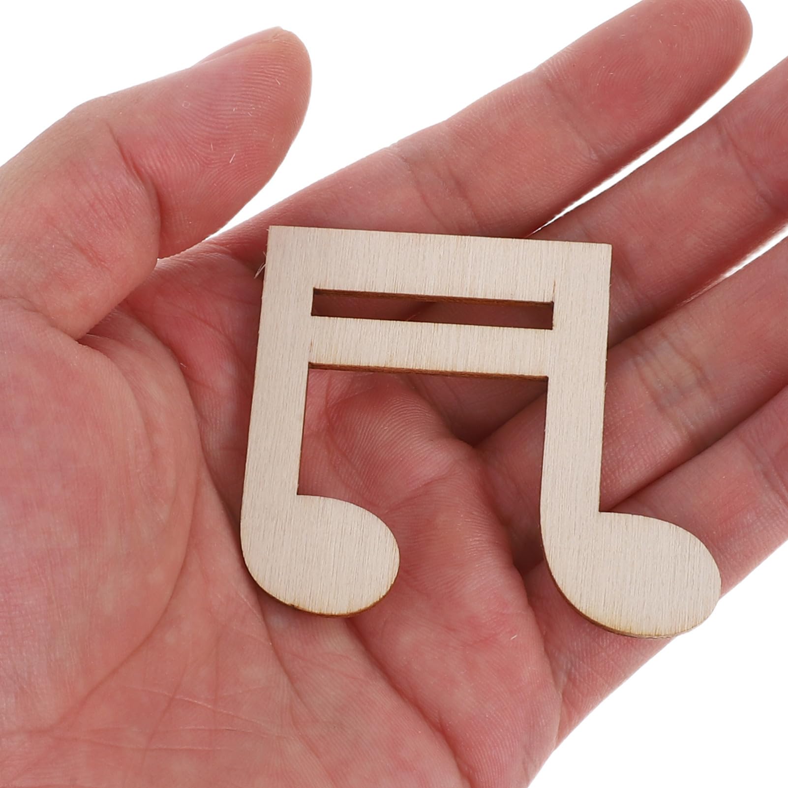Figuras de Notas Musicales de Madera sin Pintar y Suaves para Manualidades Infantiles Decoración Colgante DIY Material Natural para Graffiti y Proyectos Creativos
