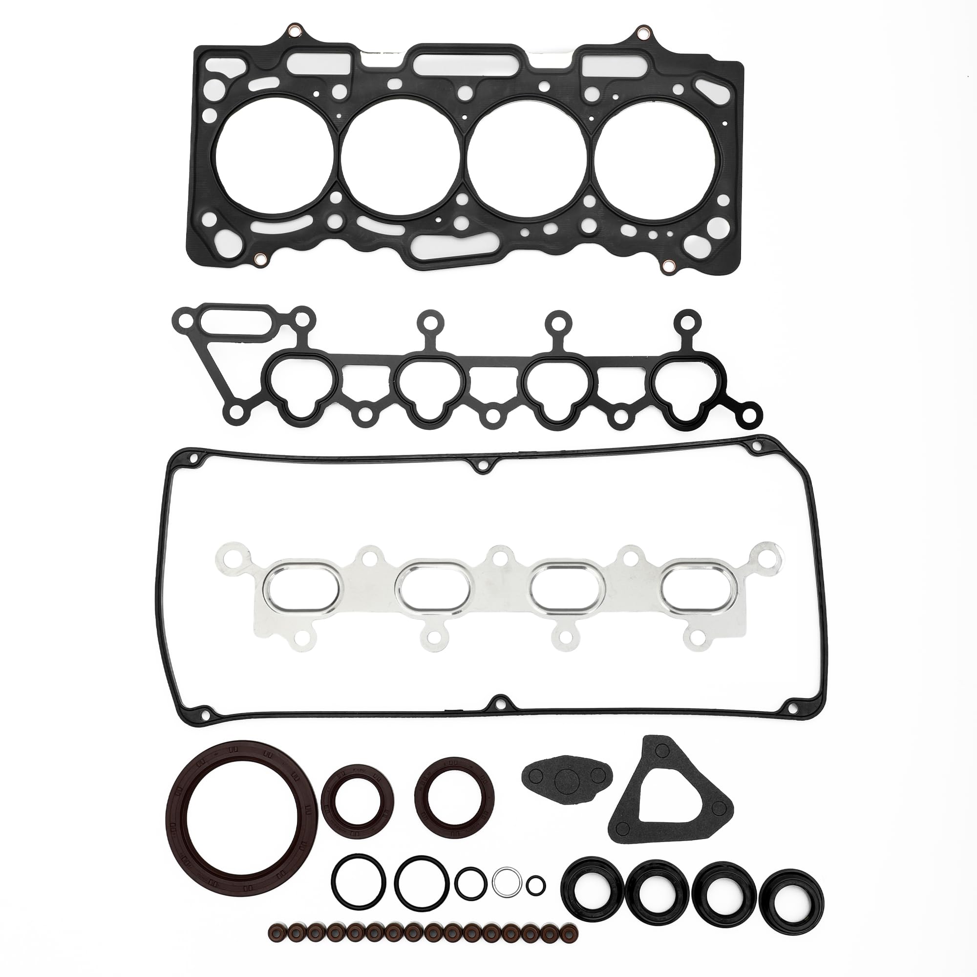 Kit De Juntas De Culata Y Válvula Para Mitsubishi 4G18(CS3A) 1Set | OE MD978141, Material Goma Metal, Color Negro, Alta Temperatura, Buena Elasticidad, Resistente Corrosión, Instalación Fácil