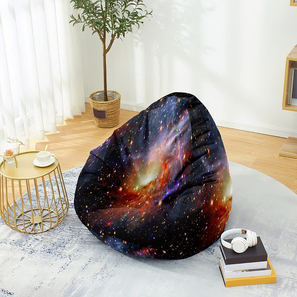 Fodera Per Poltrona Sacco Puff 3D – Copertura In Cotone E Lino Per Sacco Relax (Senza Riempimento) – Perfetta Per Camerette, Soggiorno E Relax – Verde, Taglia XL (100x120 Cm) - 3