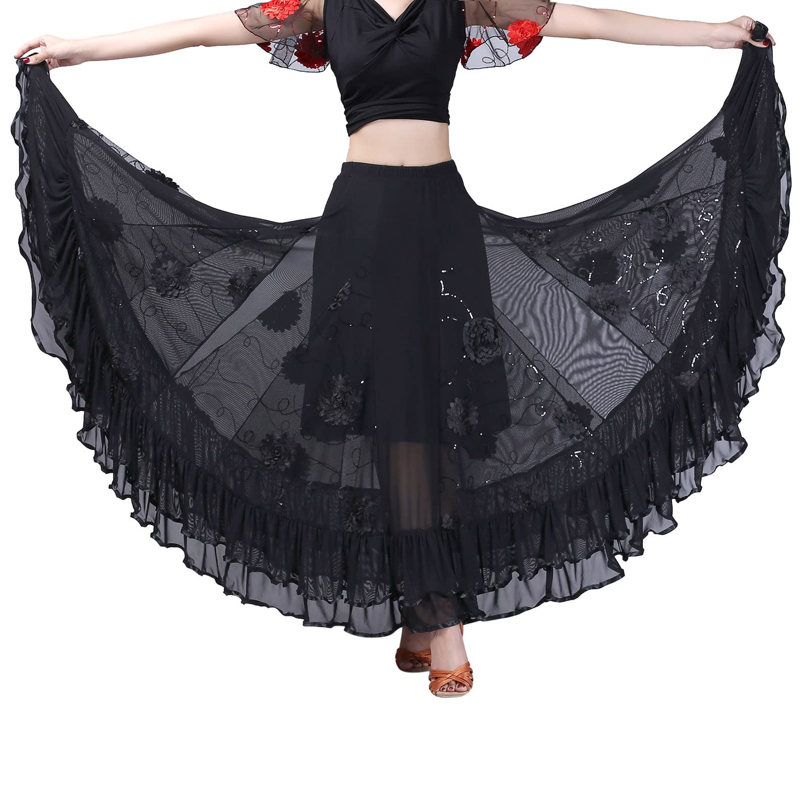Gonna in tulle da donna, lunga, classica, minigonna elastica a vita alta, elegante, gonna da ballo, per carnevale, gonna leggera elasticizzata, per matrimonio, cosplay, danza