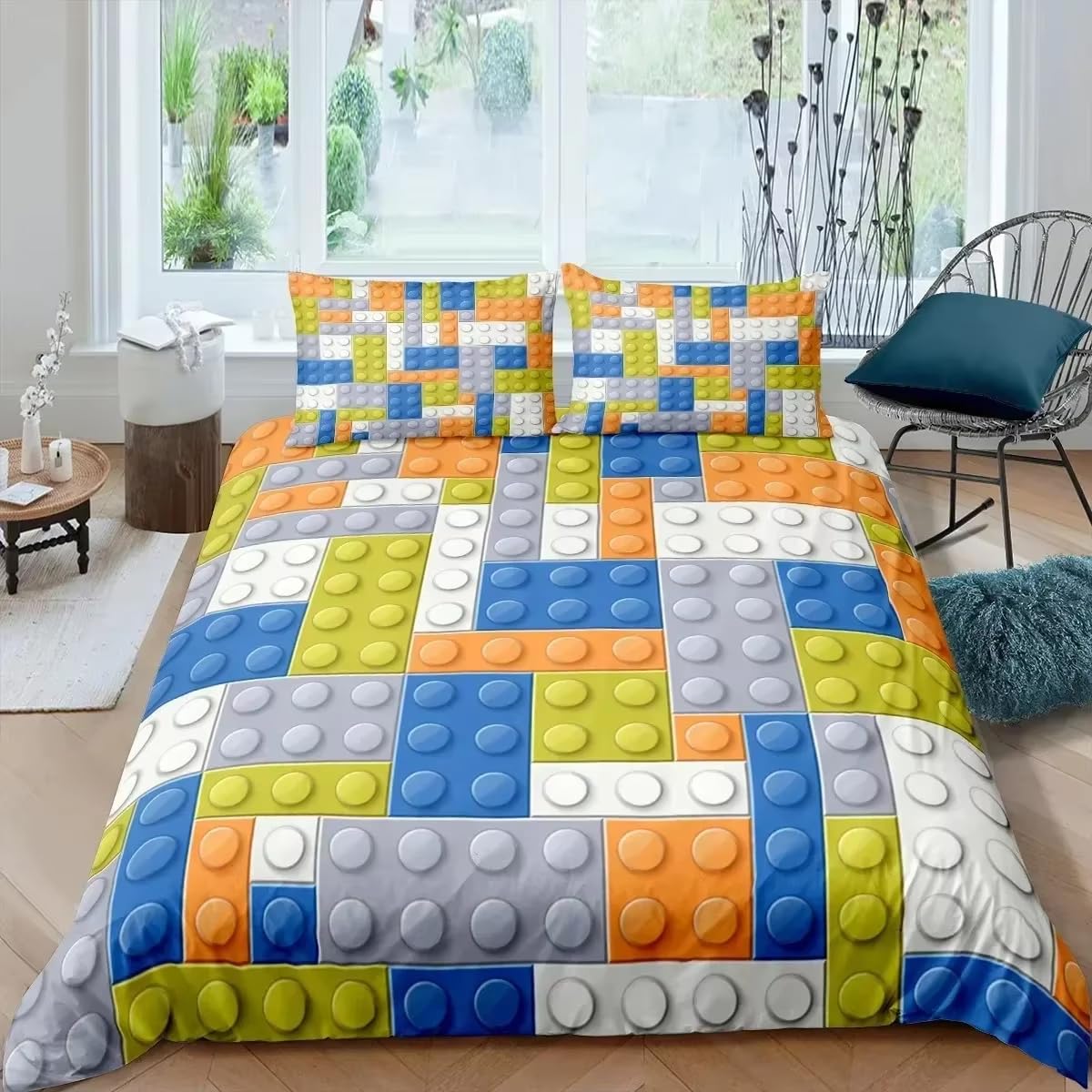 Housse de couette 240x260 en microfibre premium parure de lit 2 personnes douce