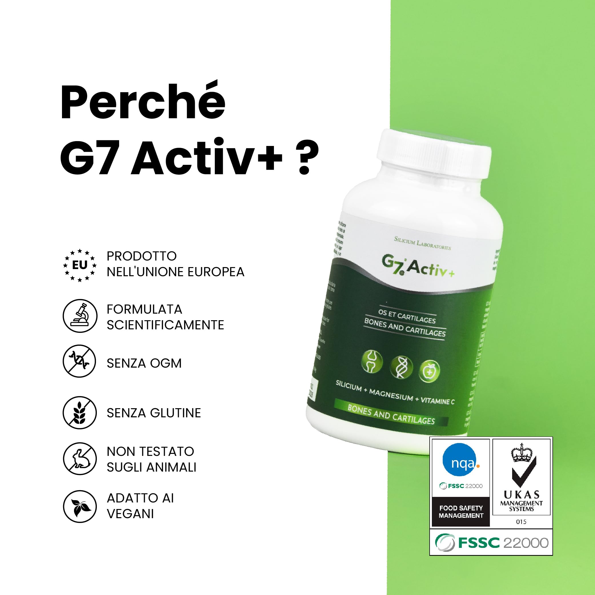 Silicium G7 Set completo: G7 Original + G7 Activ + Gel di Silicio 150 ml - Integratore di silicio per il benessere di articolazioni, pelle e vitalità
