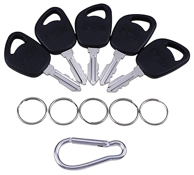 JEENDA (5) Ignition Keys GY20680 LVA17264 Compatible with John Deere 100 LA LT SST X Series 1026R L100 L110 L108 L111 L118 L120 L130 LA125 LA130 LA135 LT150 LT155 D110 1023E 1025R 1026R 2025R 2026R