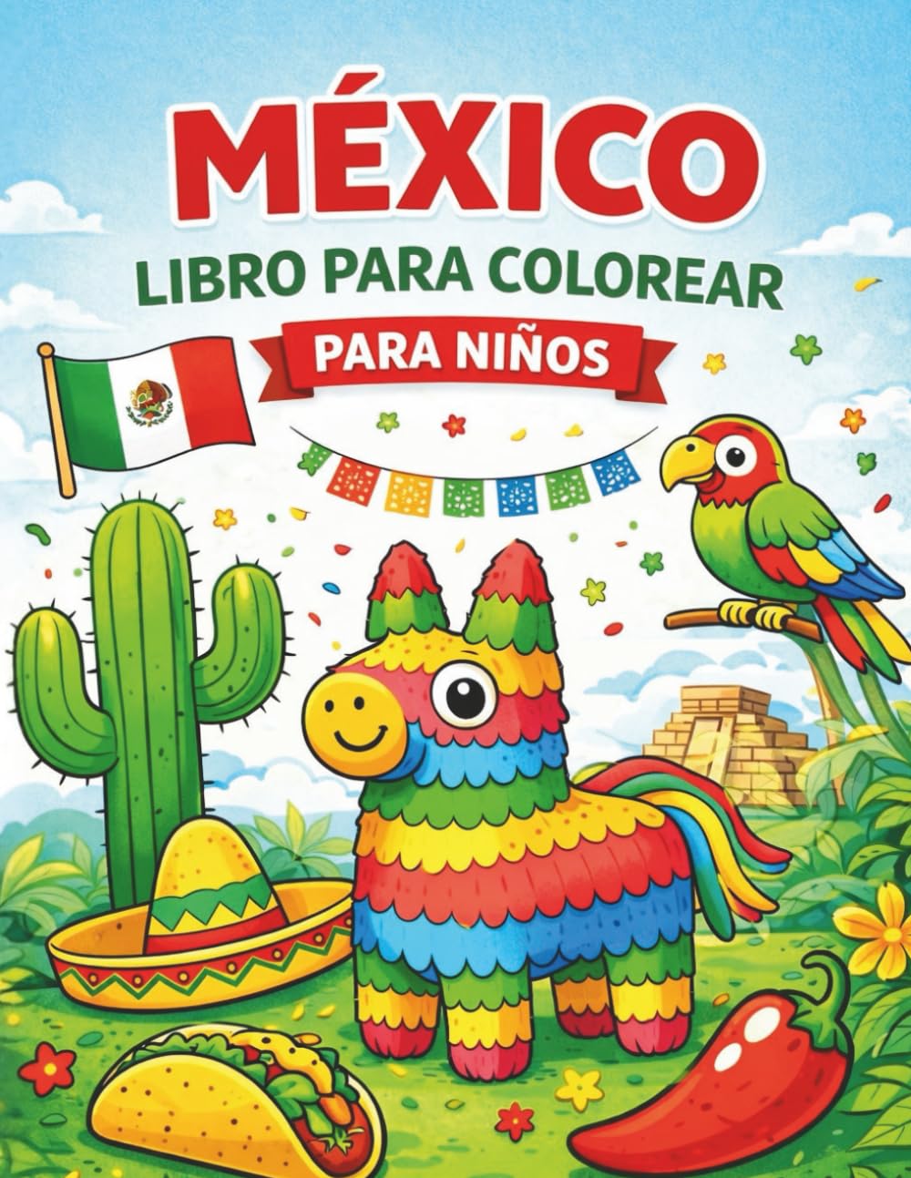 Mexico Libro para Colorear Para Niños