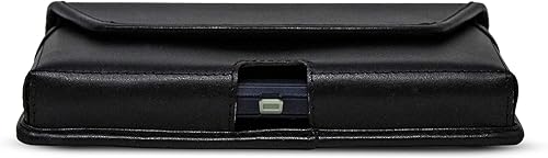 Miniatura 8 de Turtleback Funda hecha para Note 20 Ultra compatible con OB Defender o fundas voluminosas, bolsa de cuero negro, horizontal resistente fabricada en