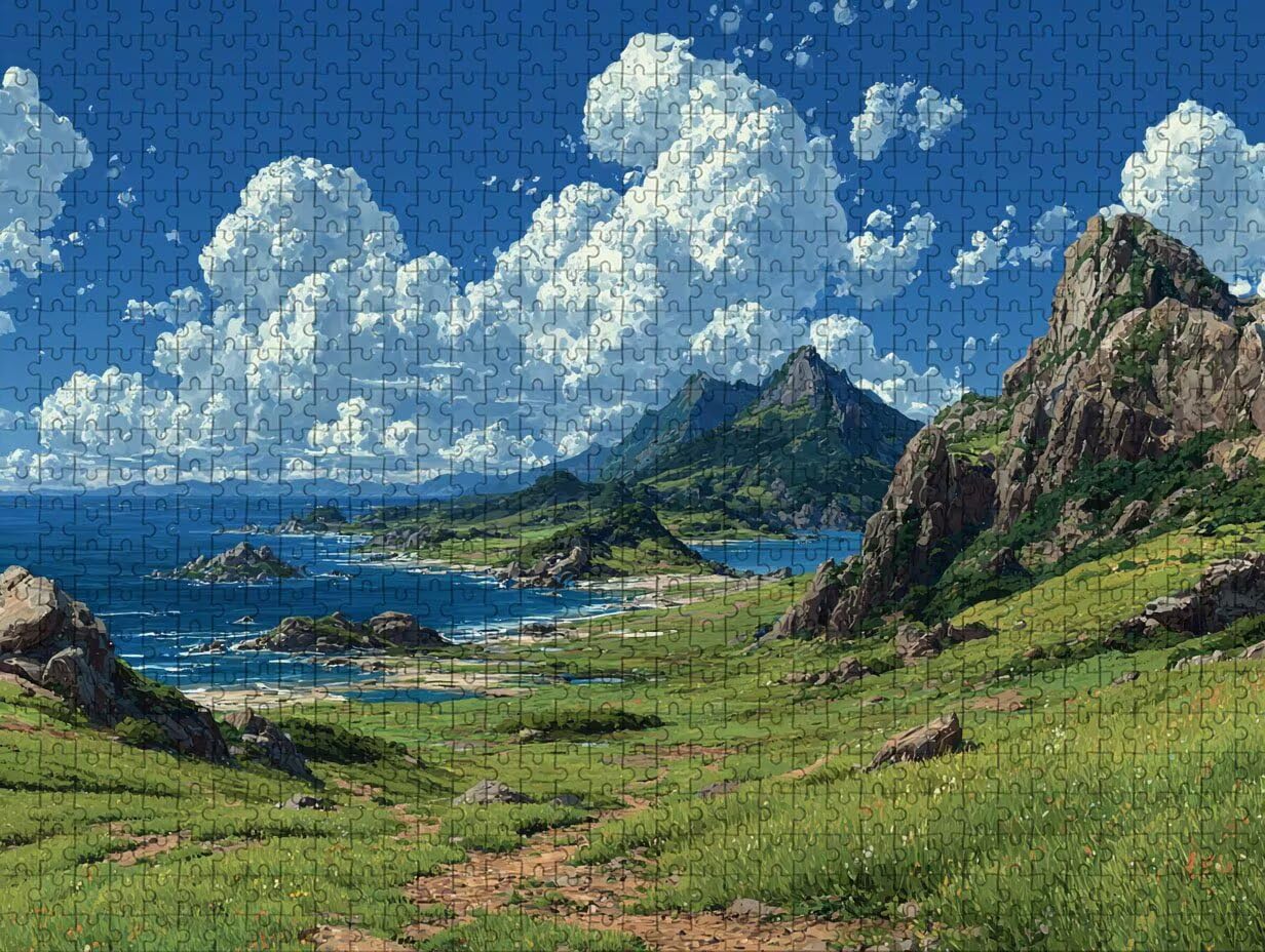 Paesaggio Puzzle 4000 Pezzi Adulti, Puzzle Legno con Scatola 141x87cm, DIY Giochi Divertenti per Familiar, Idea Regalo Uomo e Donna, Squisita confezione Regalo, Estate Decorazioni, (Nuvola) W-1410