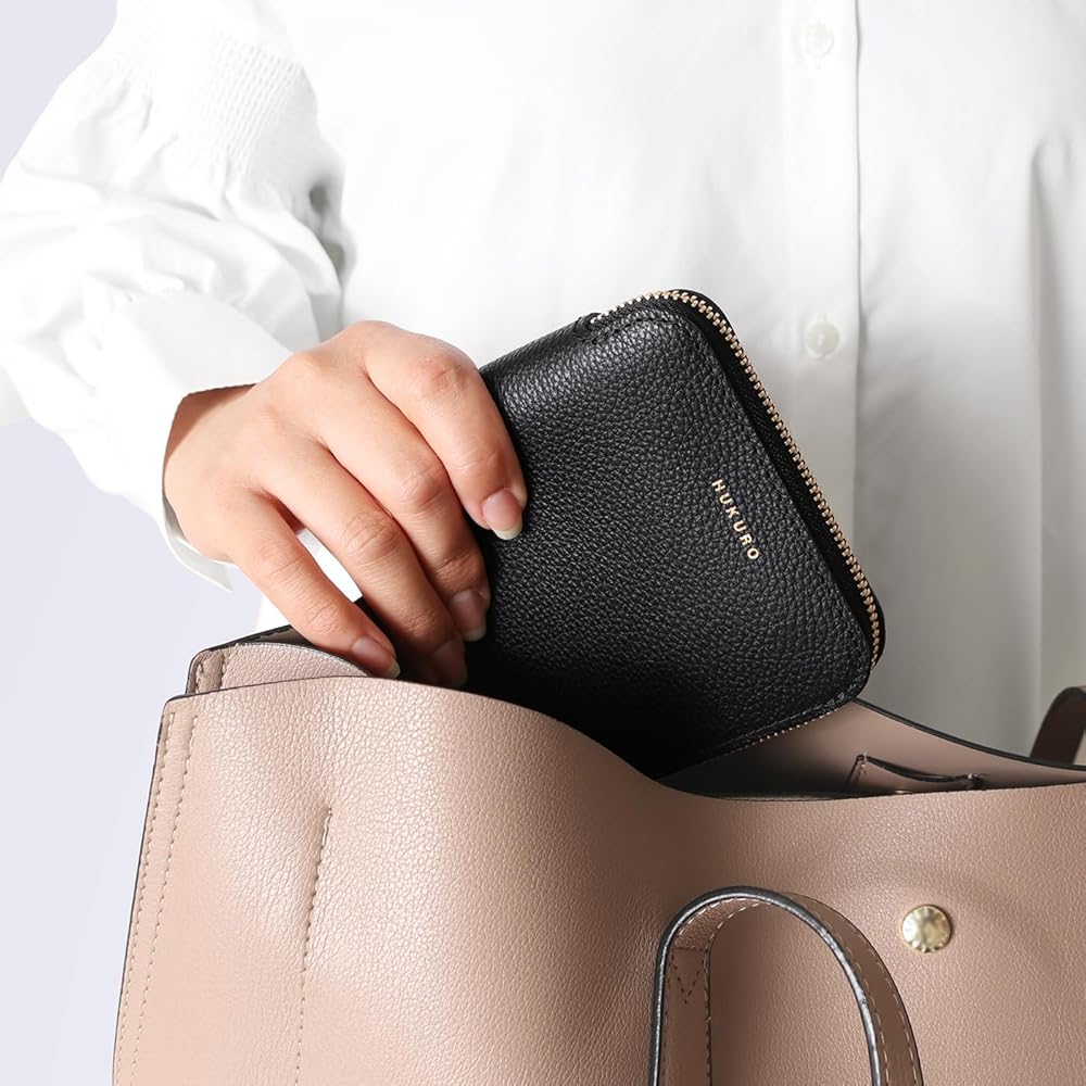 【HUKURO】大きく開く小さな財布 栃木レザー日本製二つ折り Amazon | HUKURO 二つ折り財布 大きく開く小さな財布 メンズ