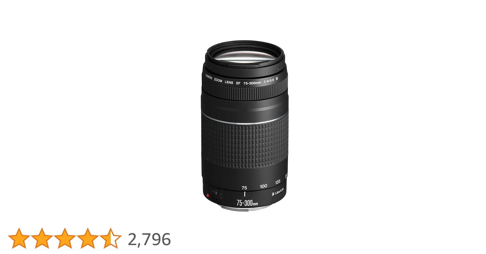 Canon Eos Ef 75-300Mm F/4-5.6 Ii Telephoto Zoom Lens For Dslr