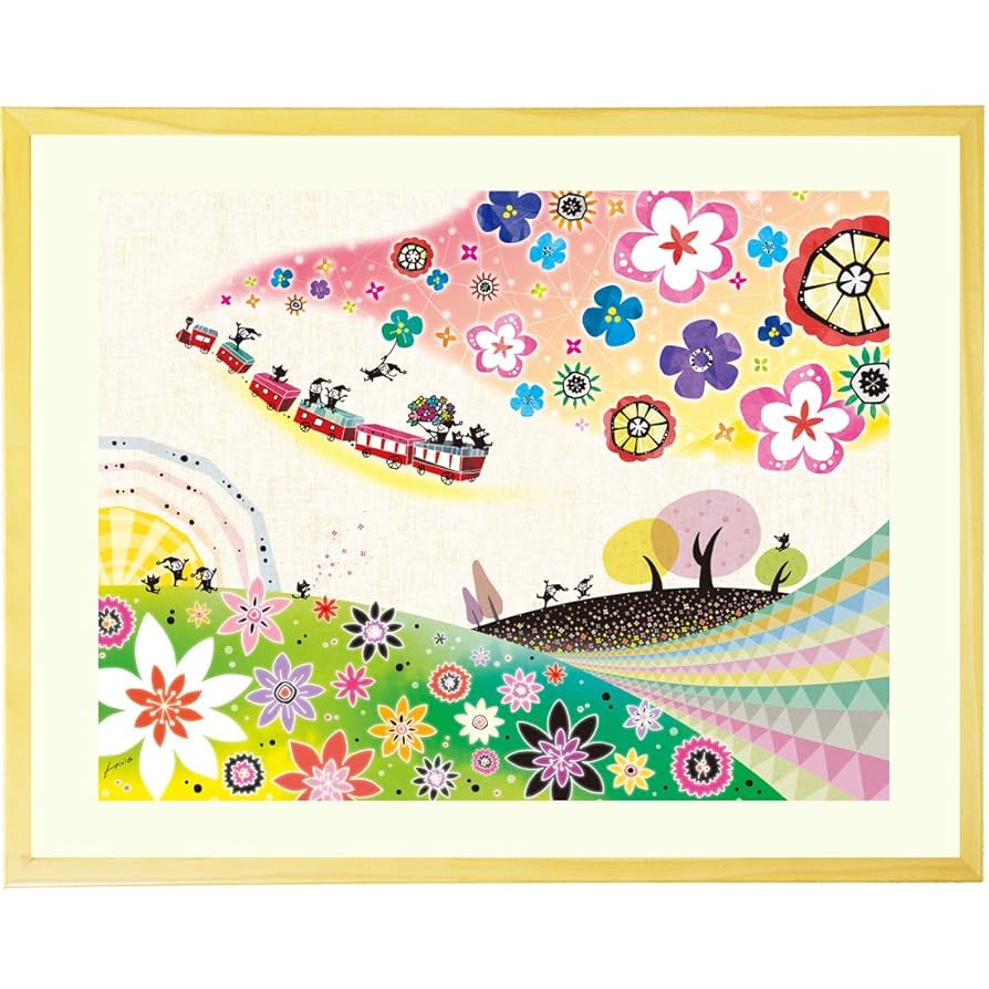 【更に値下げしました】壁掛け画 Amazon.co.jp: Kawaii Art For A Happy Life – Framed Art 