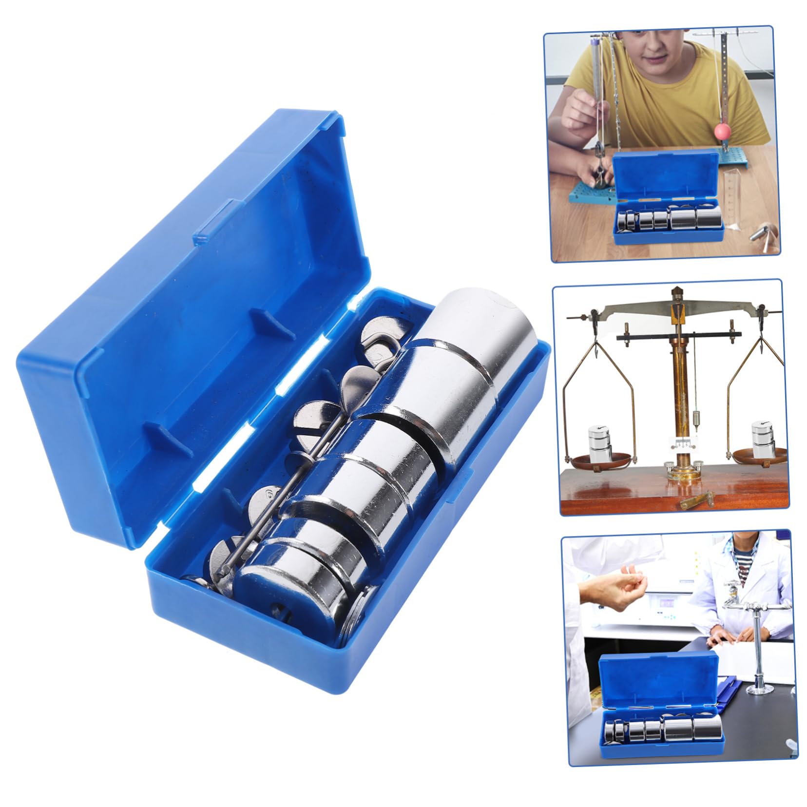 ULTECHNOVO 2 Ensembles Poids Métalliques Fendus avec Crochet Kit de Fendues pour Expérimentations Laboratoire Outils de Physique