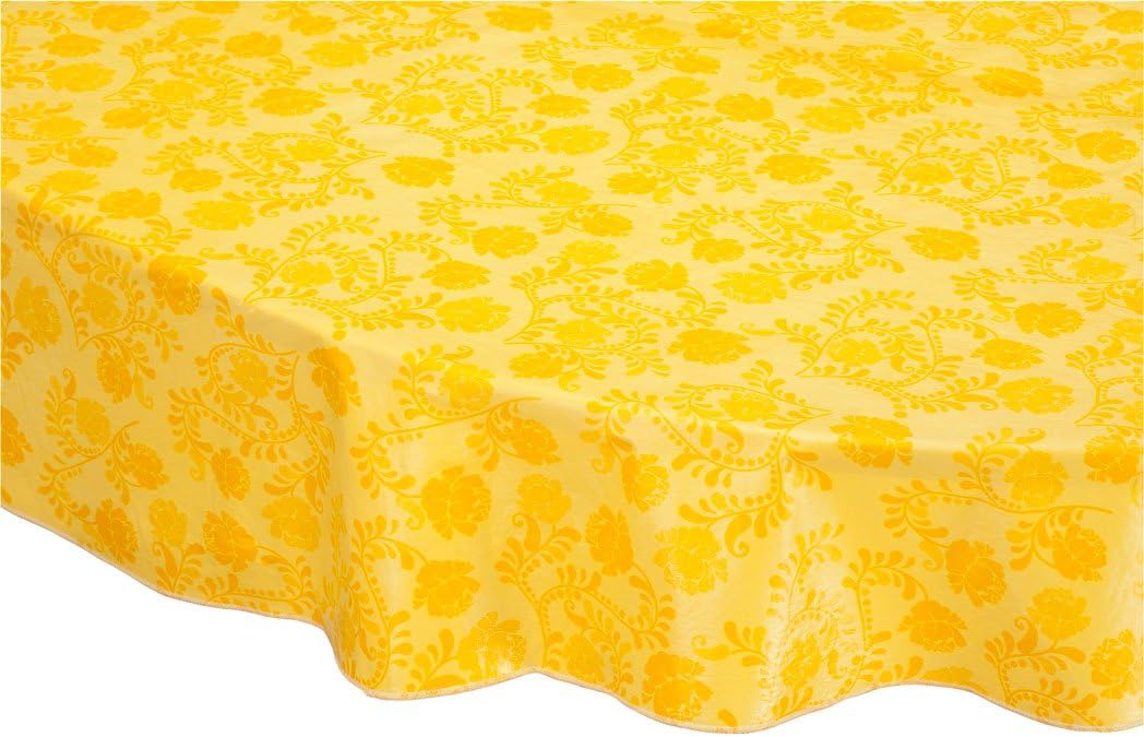 Home Style Kitchen Floral Drop Vinyl Table Cover, Oval