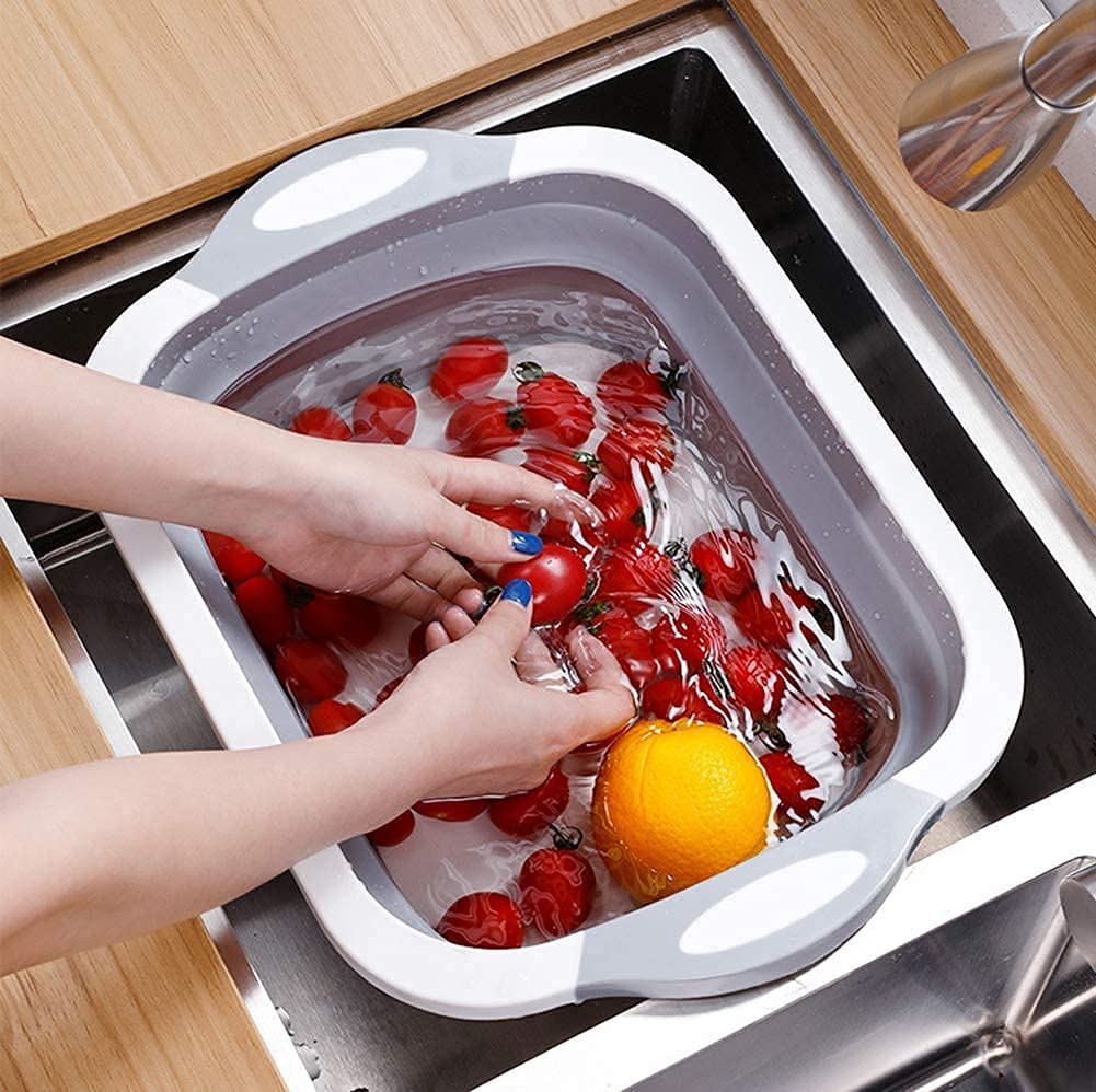 jp mfg Dish Basin Collapsible with Drain Plug Collapsible Sink Tub, Dish Wash Basin, Portable Dish Tub, Foldable Dishpan for Camping Dish Washing Tub 2