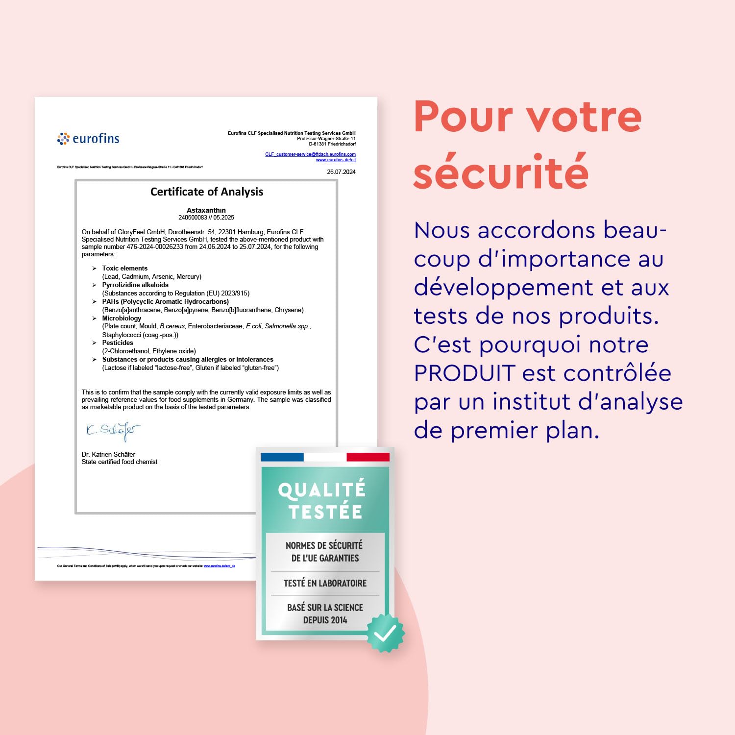 Astaxanthine 190 mg d'Extrait de Haematococcus Pluvialis, Antioxydant Puissant, Formule Premium, 100% Naturelle, Enrichi en Vitamine E, 60 Capsules, Protège les Cellules Contre le Stress Oxydatif