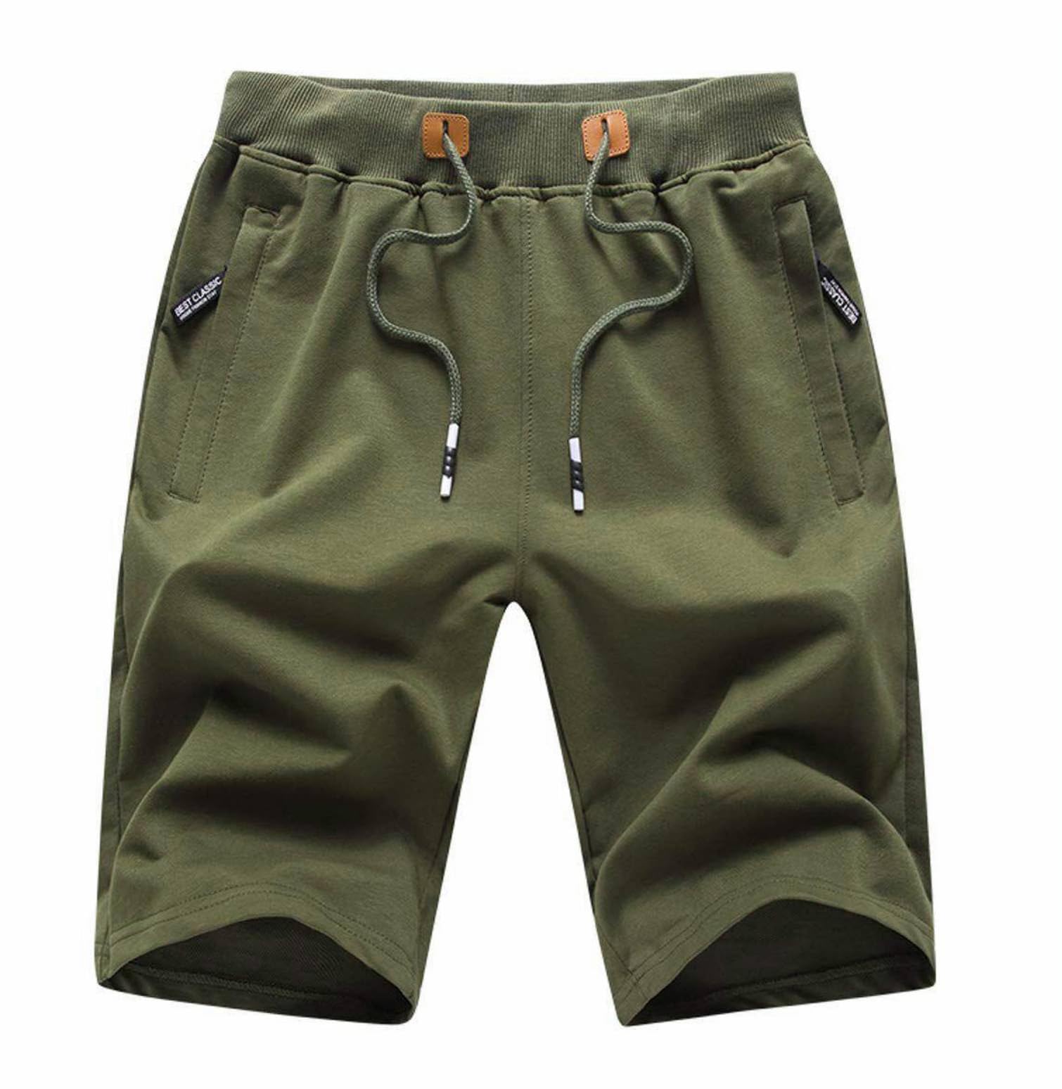 Tansozer Sport Shorts Herren Kurze Hose mit Reißverschlusstasch