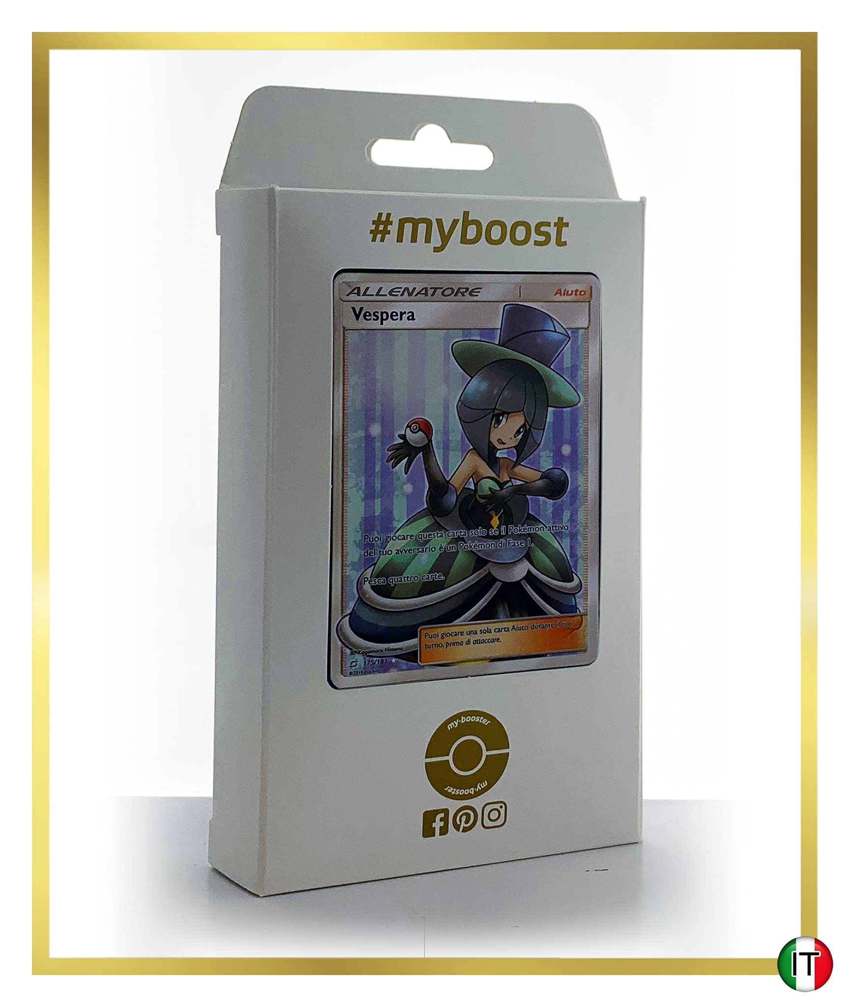 Vespera (Evelyn) 175/181 Full Art Trainer - #myboost X Sole E Luna 9 Gioco  di Squadra
