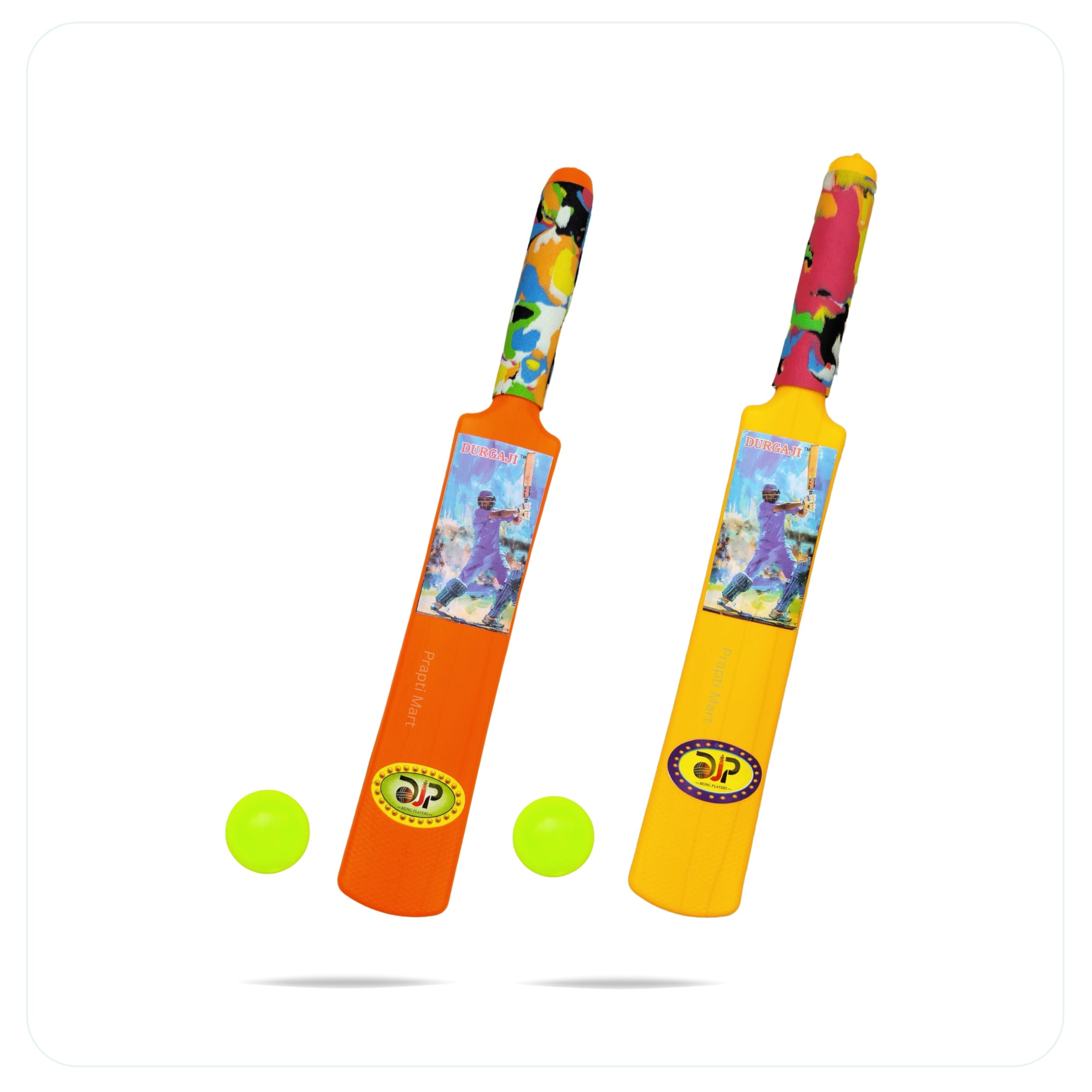 Plastic Bat Ball for Kids | Small Size Cricket Play Set | Safe, Lightweight & Durable | Indoor & Outdoor Fun | Sports Toy | Combo 2 Pcs | Age 1-4 Years (Orange, Yellow)-picture-28
