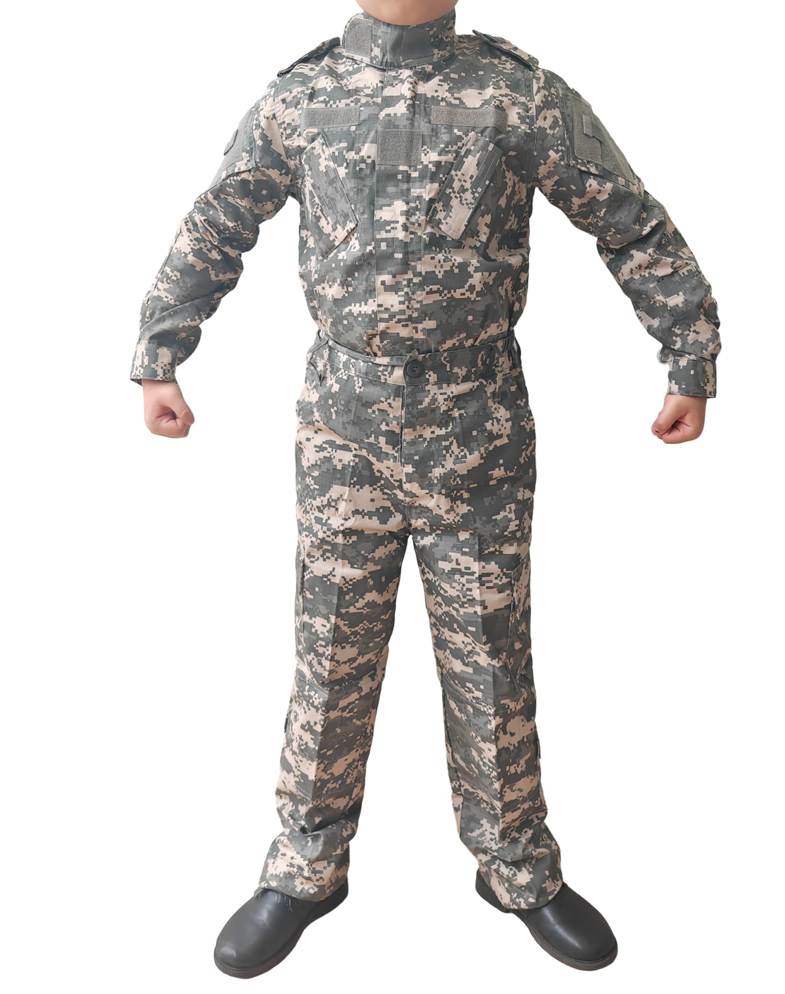 Set Pantaloni Gilet T-shirt Camo Completo Mimetico Da Soldato Per Ragazzi 3-13 Anni, Con T-shirt, Pantaloni E Gilet Completo Mimetico Ragazzi - Foto 3