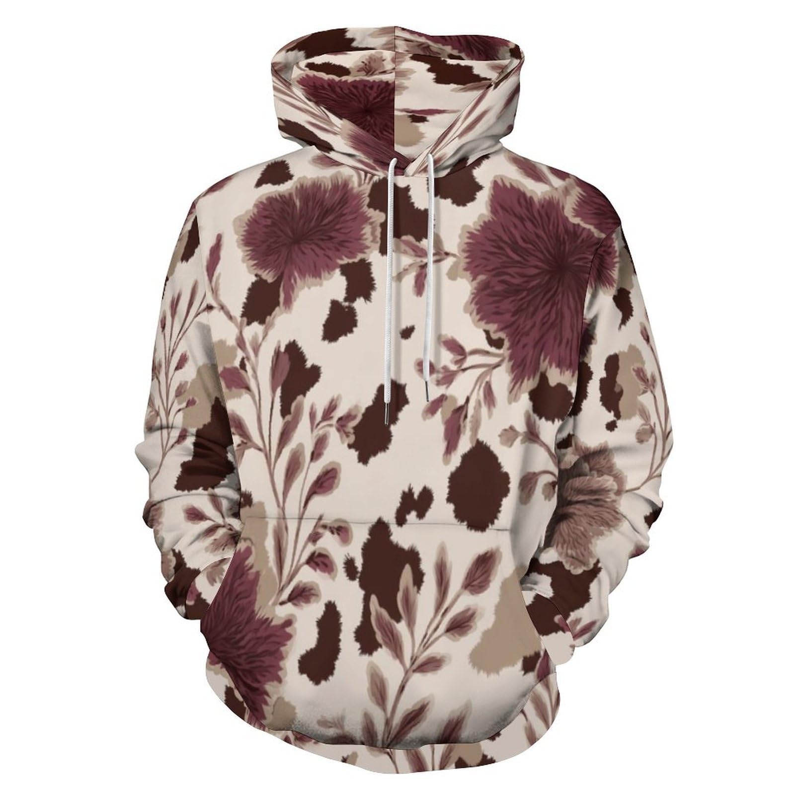 Sweat-shirts nouveauté beige botanique rétro en maille douce haut de gamme - 8