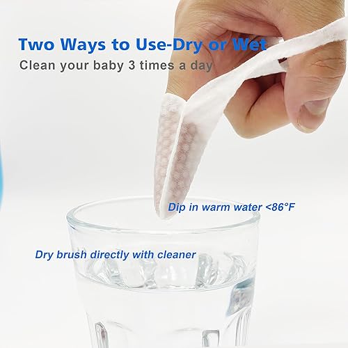 Miniatura 3 de BabyPearl Limpiador de lengua para bebé, cepillo de dientes para bebés recién nacidos, 42 unidades desechables de uso húmedo y seco, limpiador bucal