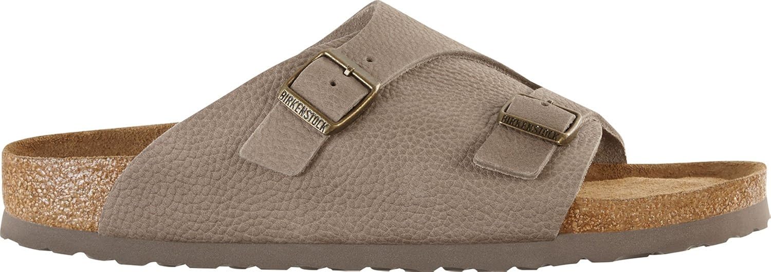 Amazon.com | Birkenstock ZÃ¼rich Nubuck Leather Soft-Footbed Regular Steer Taupe Size EU 41 - US 