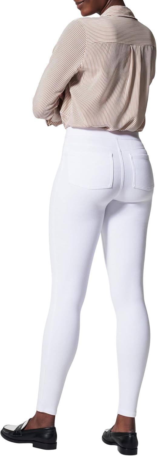 SPANX Jean-Ish Ankle Leggings – Stylish Everyday Leggings – Classic Jean Look – Hidden Core Shaping – Comfy Denim Alternative