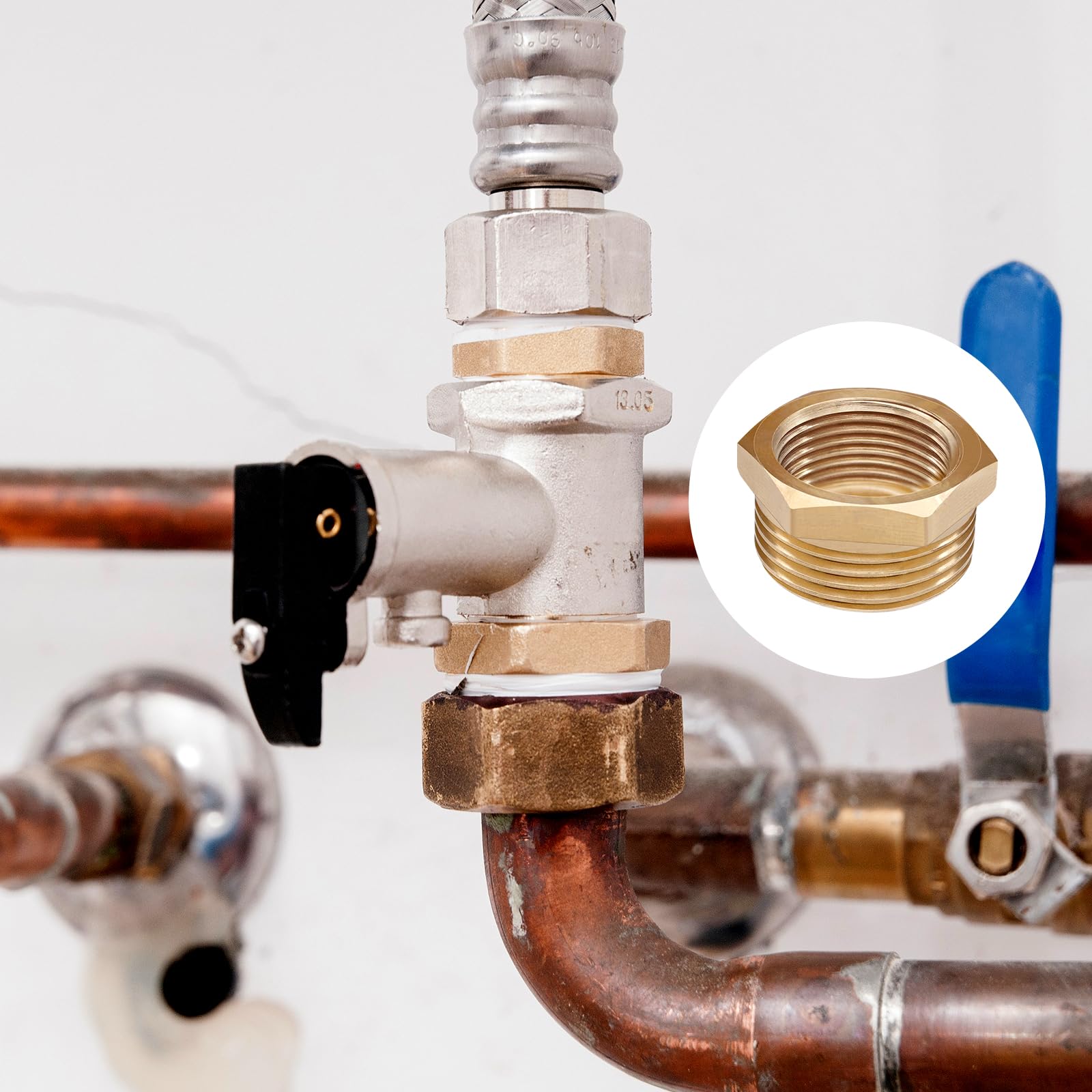 3x Messing Reduzierstücke 1/2" Auf 3/4" - Hochwertige Adapter Für Wasserleitungen