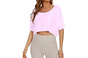 Women's Oversized Half Sleeve Boat Neck Crop Top