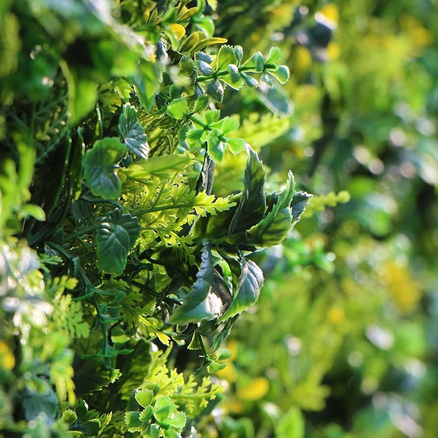 VERDEARTH Artificial Plant Wall Panels, 12pcs Of 50x50cm Fern Greenery, Ivy Privacy Hedge Fence Screening, Home Garden Outdoor Wall Decoration.(A038, 12