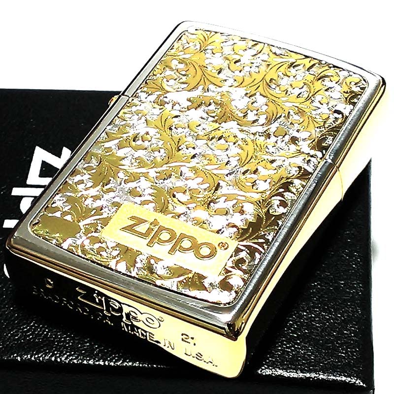 Amazon.co.jp: ZIPPO(ジッポー) ライター 唐草 ZIPPOロゴ シルバー 