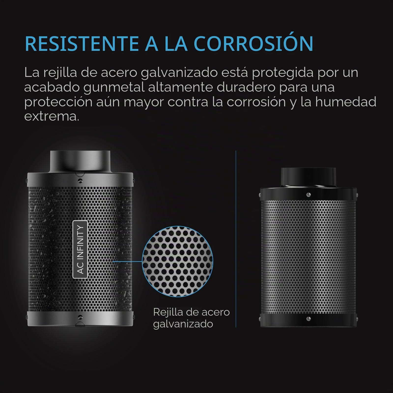 AC Infinity Filtro, 250mm de carbono de aire de, con carbón virgen australiano premium, para ventilador de conducto en línea, control de olores, hidropónico, salas de cultivo | Para ventilador de conductos en línea, control de olores, hidroponía, salas de