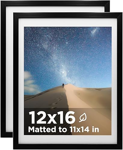 Vista 54 de KINLINK Juego de 2 portarretratos de 6 x 8 pulgadas, marco de fotos de madera mate de 4 x 6 pulgadas con plexiglás para 4 x 6 con paspartú o 6 x 8